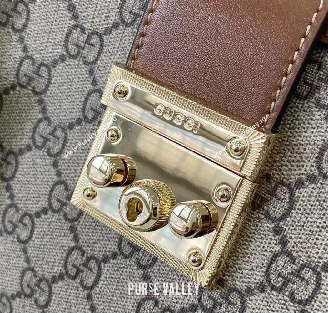 Gucci Padlock GG Canvas Medium Handbag Brown 2025 838992 (XLU-250630142)