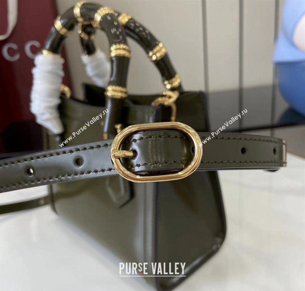 Gucci Diana Leather small tote bag Forest Green 2025 832936 (XLU-250630132)