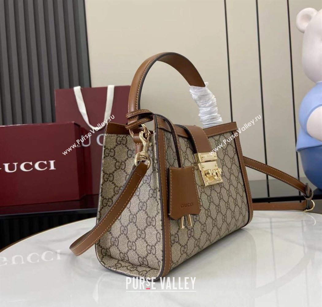 Gucci Padlock GG Canvas Medium Handbag Brown 2025 838992 (XLU-250630142)