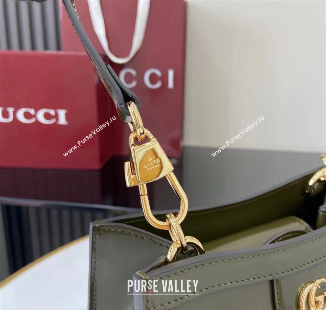 Gucci Diana Leather small tote bag Forest Green 2025 832936 (XLU-250630132)