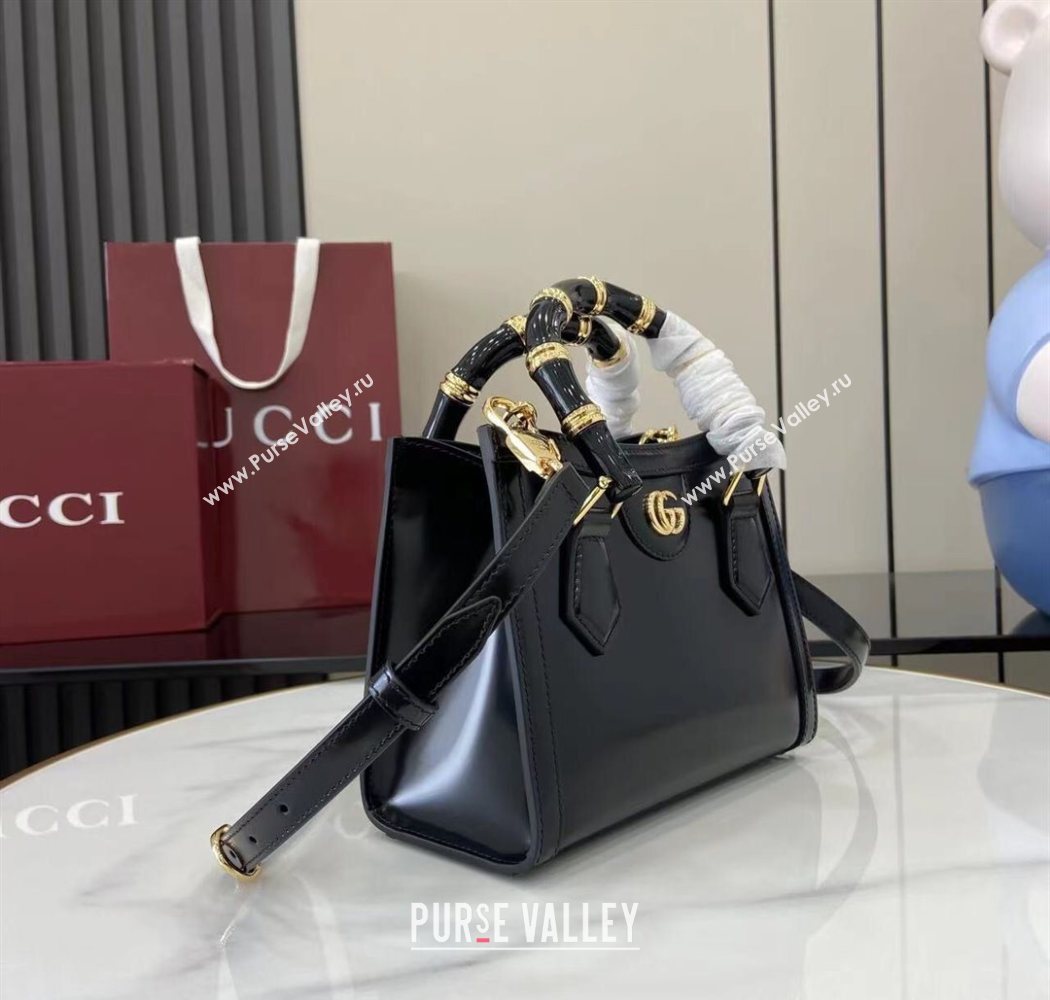 Gucci Diana Leather small tote bag Black 2025 832936 (XLU-250630133)