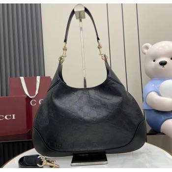Gucci B medium shoulder bag in GG Leather Black 2025 834981 (XLU-250701006)