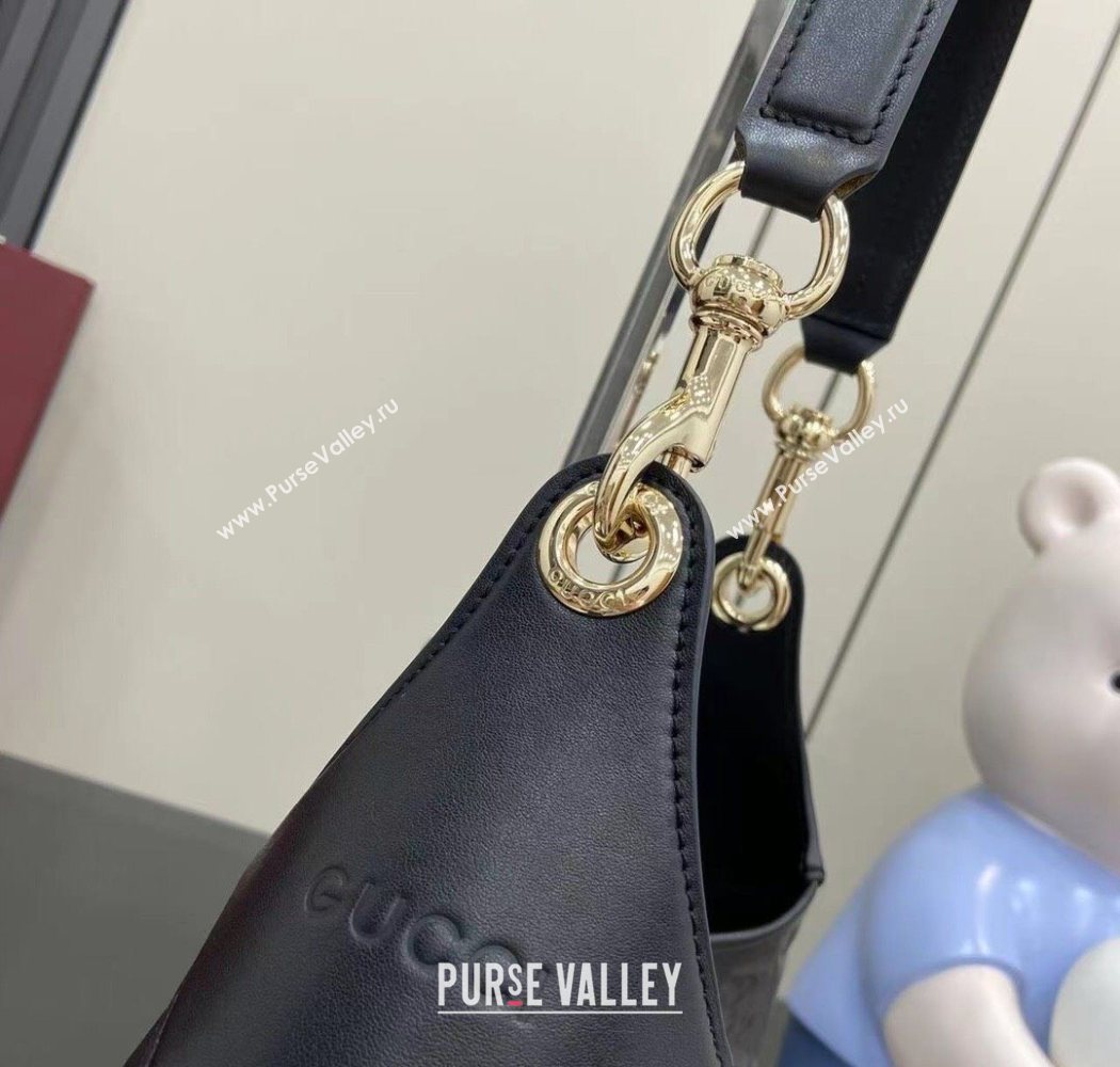 Gucci B medium shoulder bag in GG Leather Black 2025 834981 (XLU-250701006)