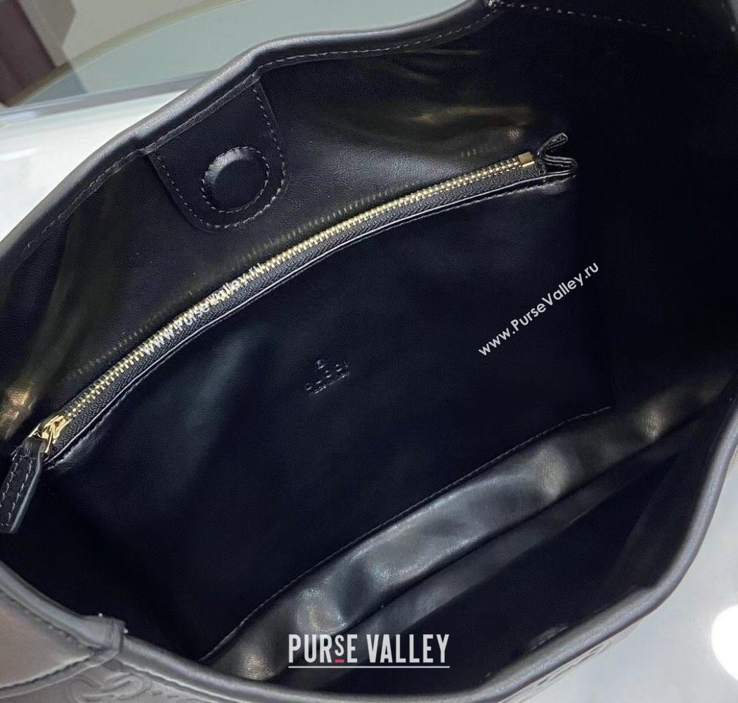 Gucci B medium shoulder bag in GG Leather Black 2025 834981 (XLU-250701006)