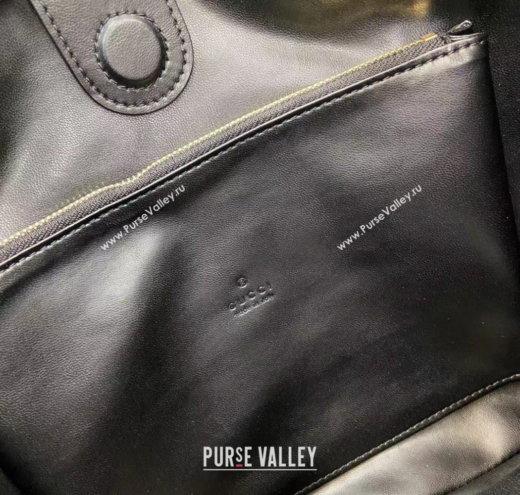 Gucci B medium shoulder bag in GG Leather Black 2025 834981 (XLU-250701006)