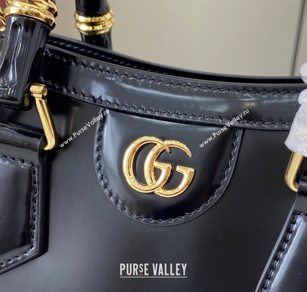 Gucci Diana Leather small tote bag Black 2025 832936 (XLU-250630133)