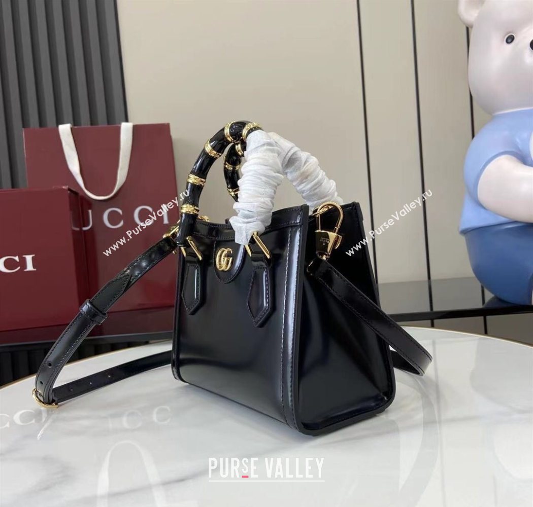 Gucci Diana Leather small tote bag Black 2025 832936 (XLU-250630133)