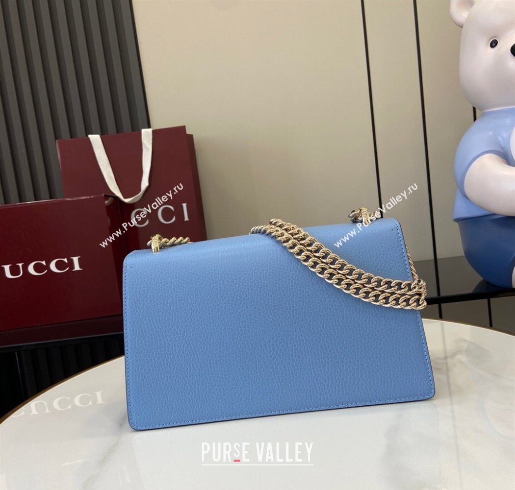 Gucci Dionysus medium shoulder bag in grainy leather Light Blue 2025 795005 (XLU-250701014)