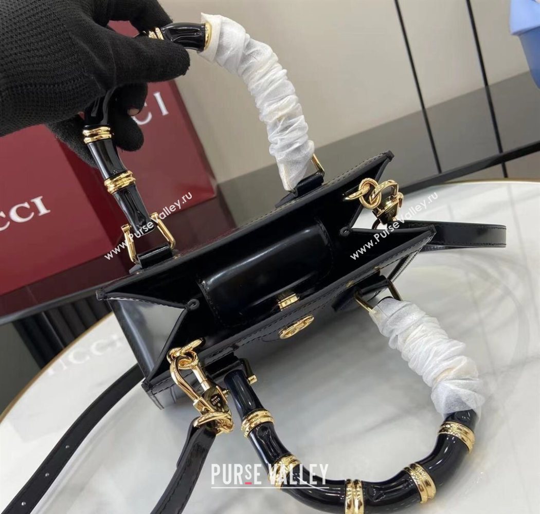 Gucci Diana Leather small tote bag Black 2025 832936 (XLU-250630133)