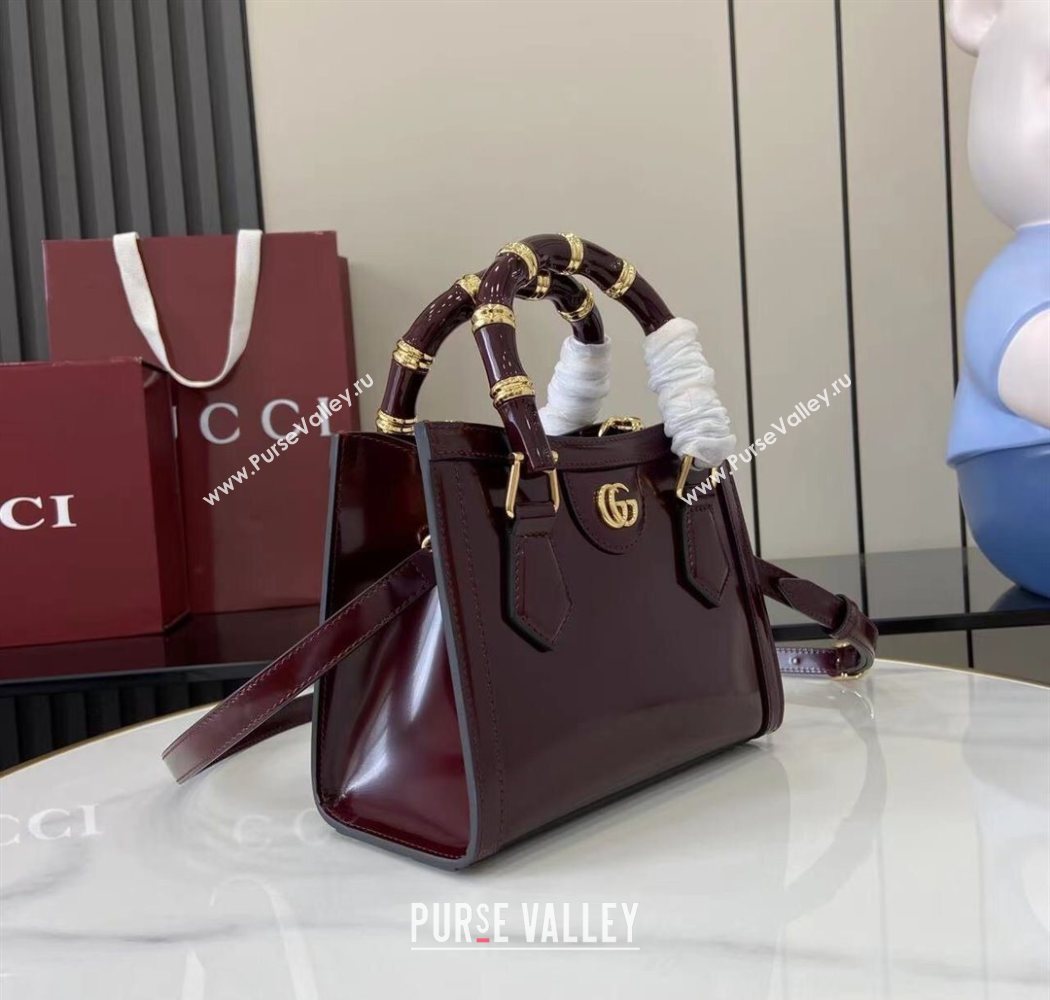Gucci Diana Leather small tote bag Ancora Red 2025 832936 (XLU-250630131)