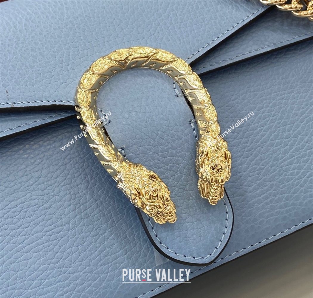 Gucci Dionysus medium shoulder bag in grainy leather Light Blue 2025 795005 (XLU-250701014)