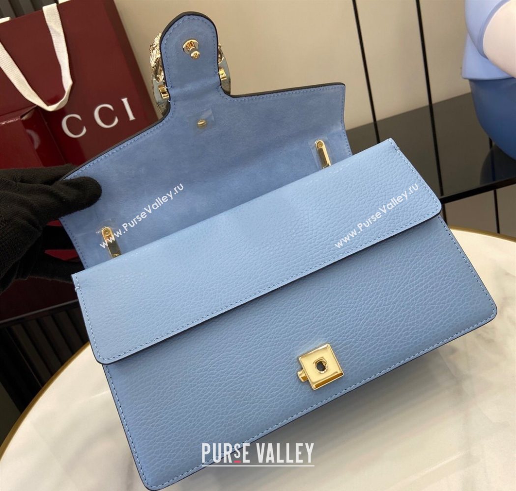 Gucci Dionysus medium shoulder bag in grainy leather Light Blue 2025 795005 (XLU-250701014)