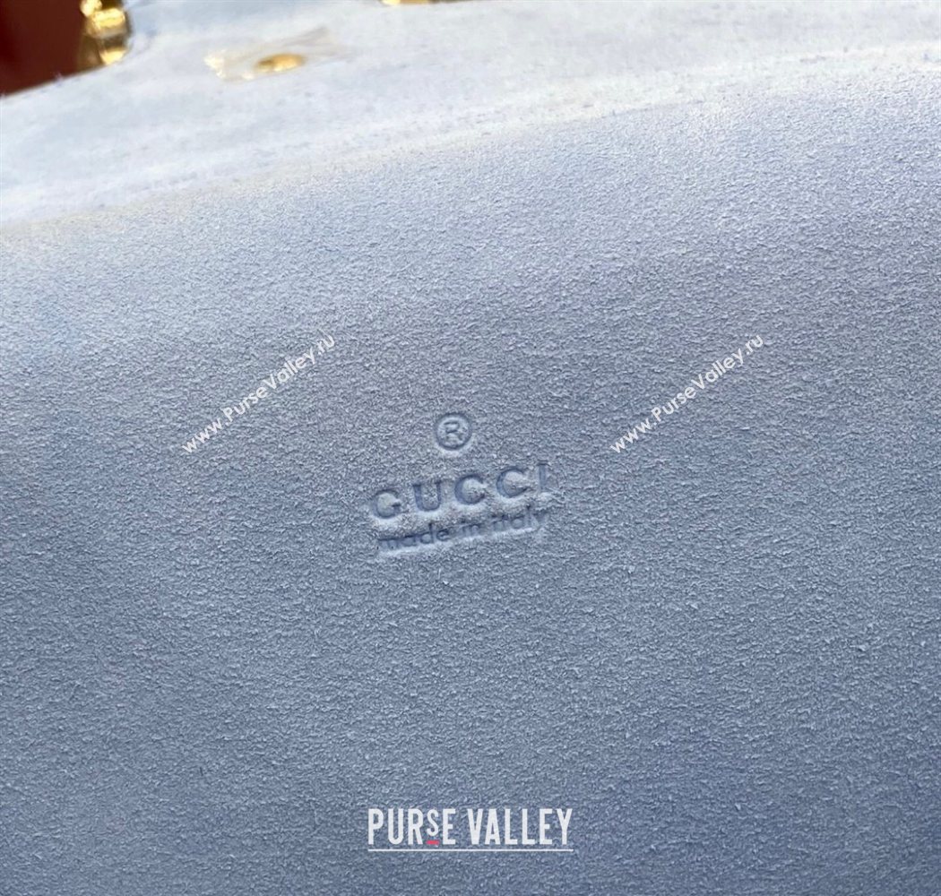 Gucci Dionysus medium shoulder bag in grainy leather Light Blue 2025 795005 (XLU-250701014)