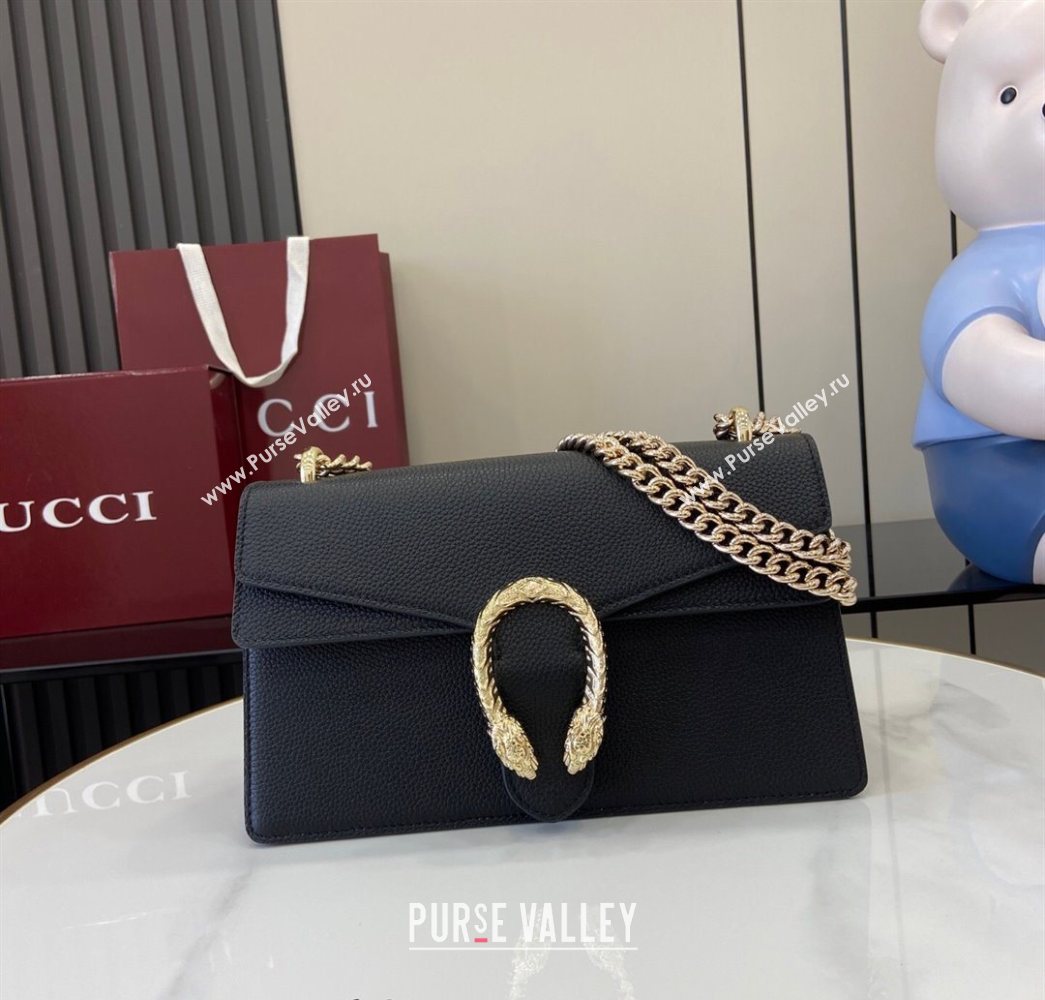 Gucci Dionysus medium shoulder bag in grainy leather Black 2025 795005 (XLU-250701015)