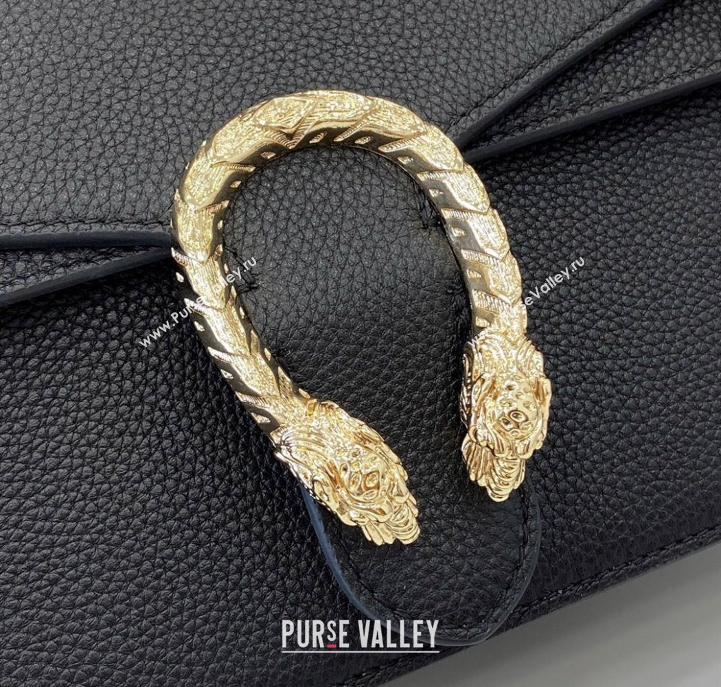 Gucci Dionysus medium shoulder bag in grainy leather Black 2025 795005 (XLU-250701015)