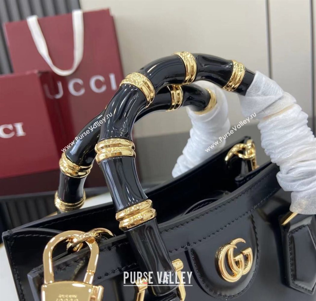 Gucci Diana Leather small tote bag Black 2025 832936 (XLU-250630133)