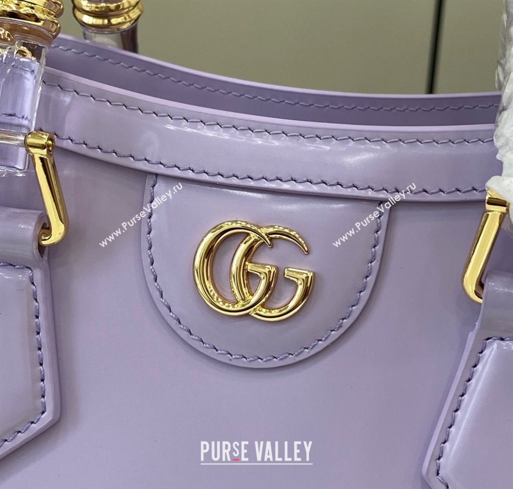 Gucci Diana Leather small tote bag Lilac Purple 2025 832936 (XLU-250630134)