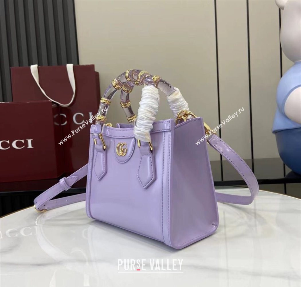 Gucci Diana Leather small tote bag Lilac Purple 2025 832936 (XLU-250630134)