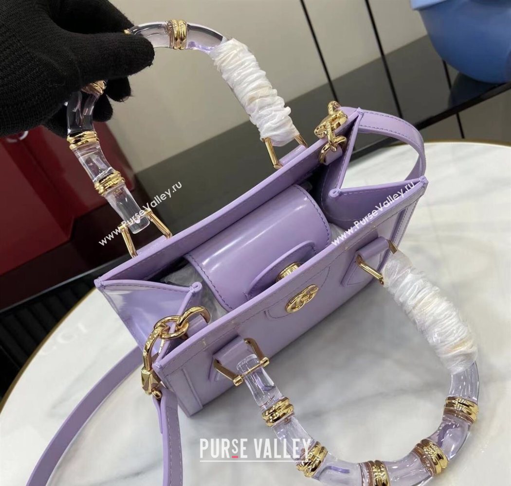 Gucci Diana Leather small tote bag Lilac Purple 2025 832936 (XLU-250630134)