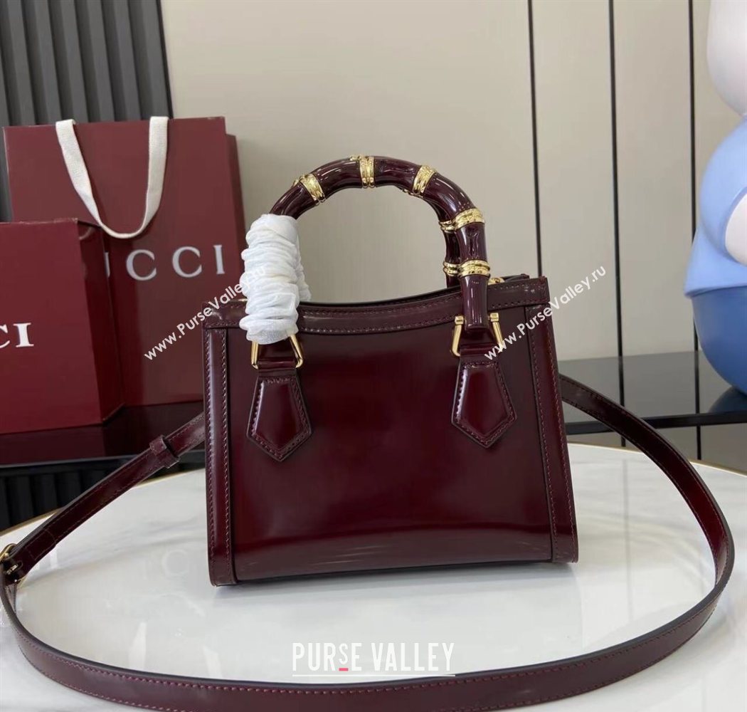 Gucci Diana Leather small tote bag Ancora Red 2025 832936 (XLU-250630131)