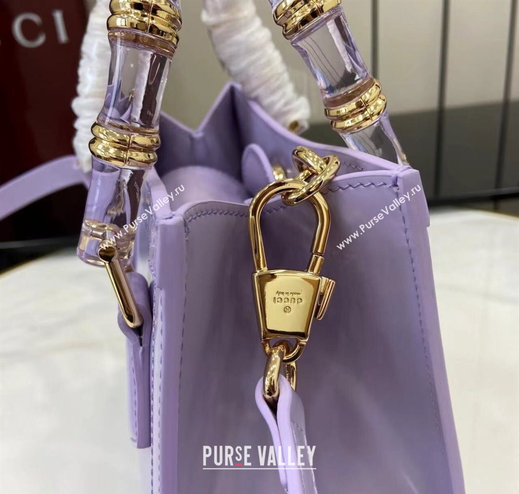 Gucci Diana Leather small tote bag Lilac Purple 2025 832936 (XLU-250630134)