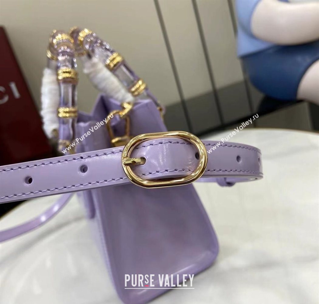 Gucci Diana Leather small tote bag Lilac Purple 2025 832936 (XLU-250630134)