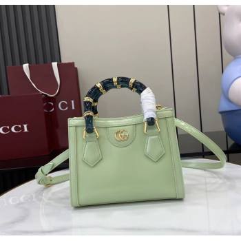 Gucci Diana Leather small tote bag Light Green 2025 832936 (XLU-250630135)