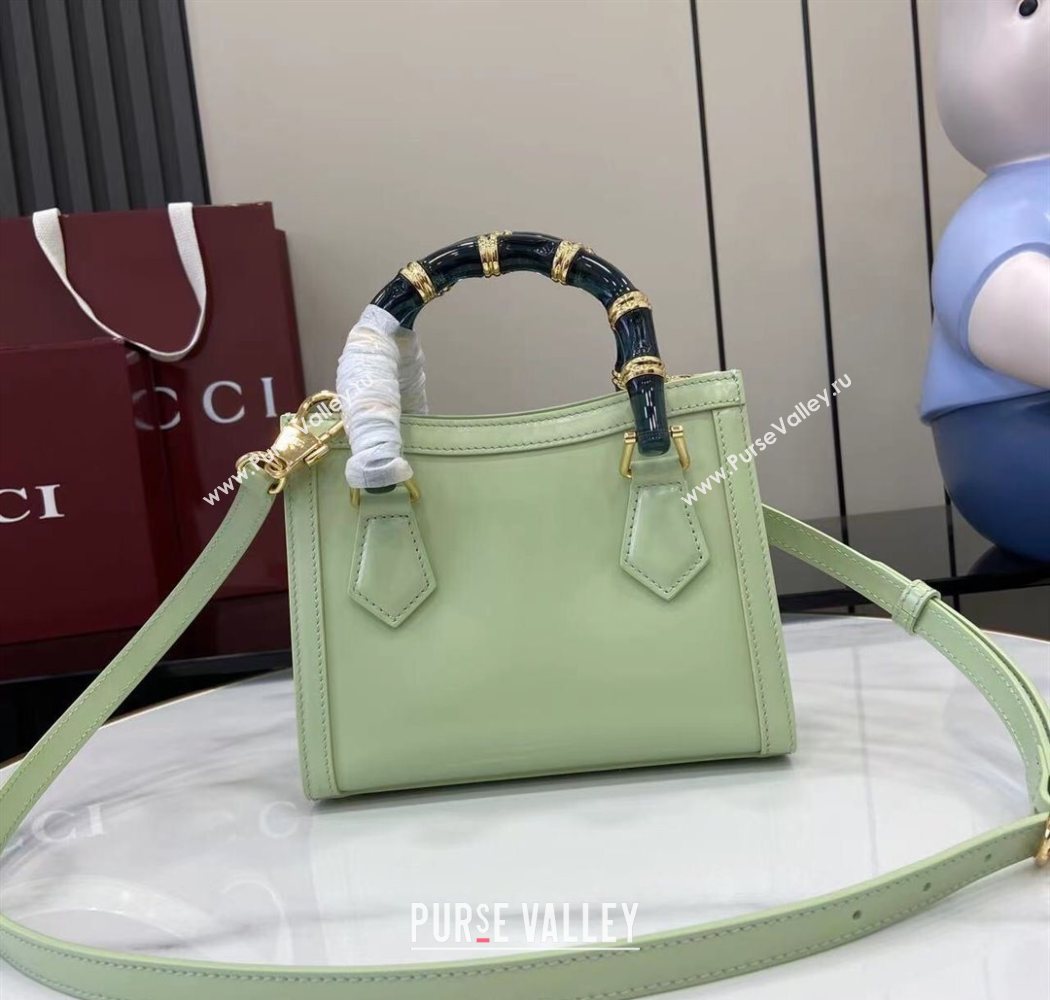 Gucci Diana Leather small tote bag Light Green 2025 832936 (XLU-250630135)