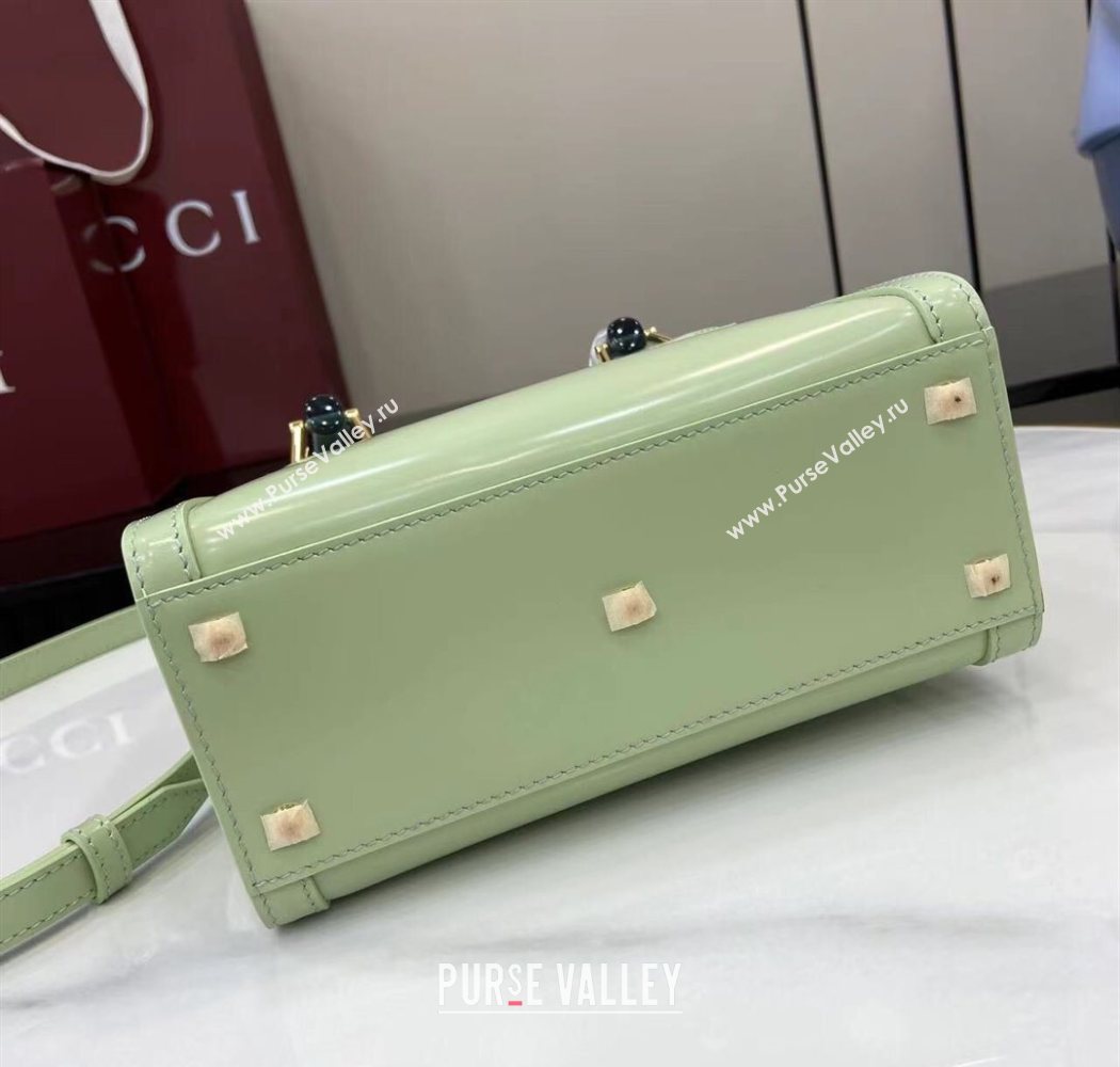 Gucci Diana Leather small tote bag Light Green 2025 832936 (XLU-250630135)