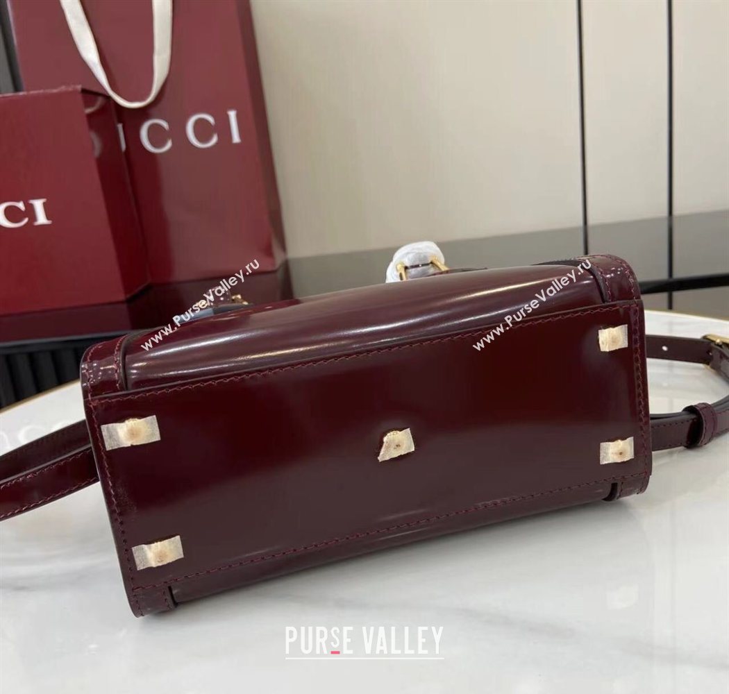 Gucci Diana Leather small tote bag Ancora Red 2025 832936 (XLU-250630131)