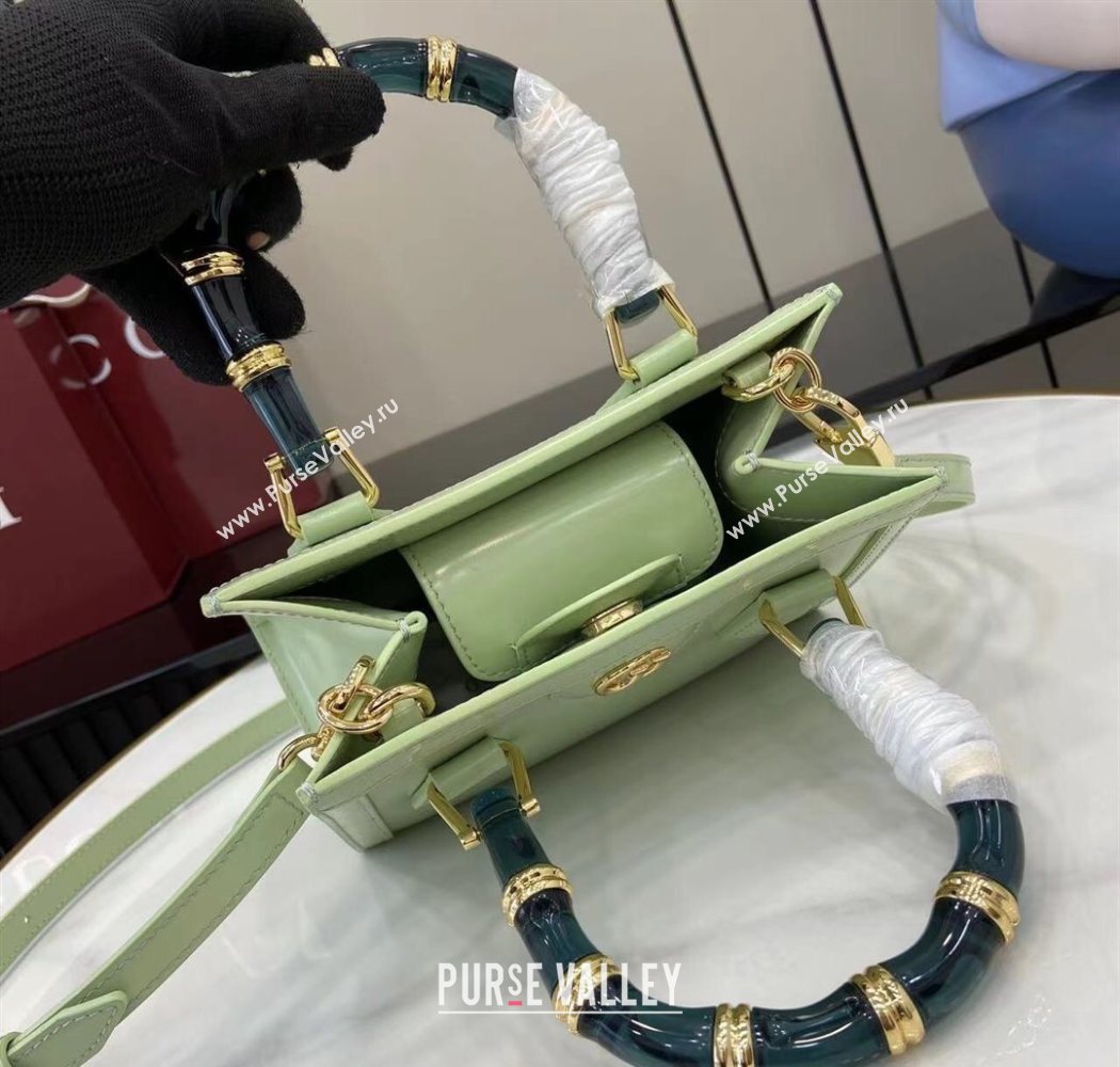 Gucci Diana Leather small tote bag Light Green 2025 832936 (XLU-250630135)