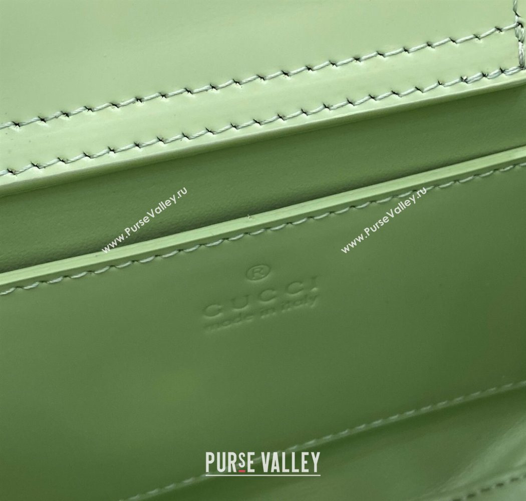 Gucci Diana Leather small tote bag Light Green 2025 832936 (XLU-250630135)
