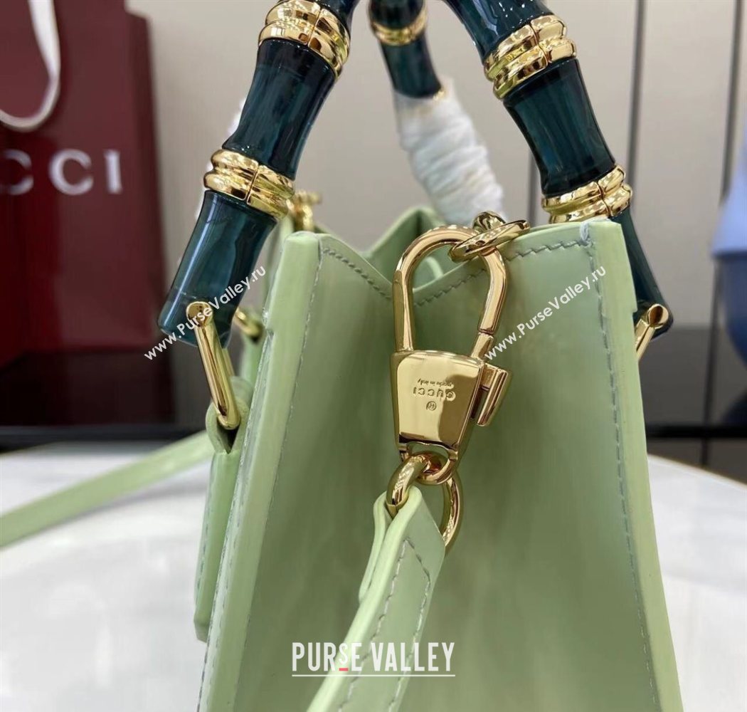 Gucci Diana Leather small tote bag Light Green 2025 832936 (XLU-250630135)
