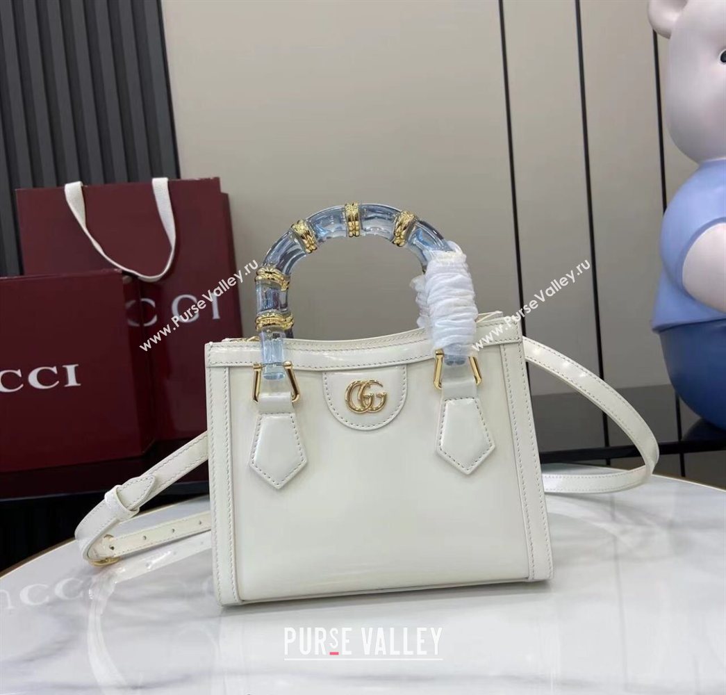 Gucci Diana Leather small tote bag White 2025 832936 (XLU-250630136)