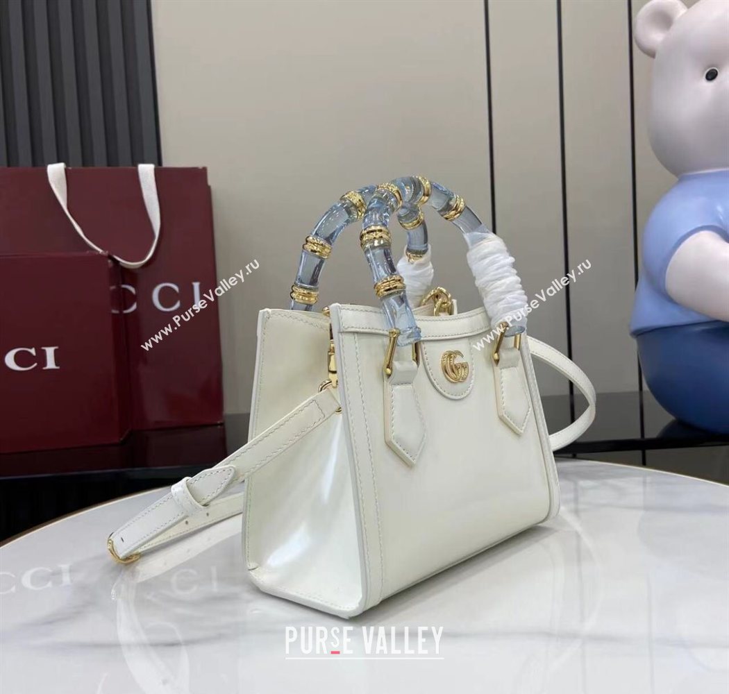Gucci Diana Leather small tote bag White 2025 832936 (XLU-250630136)