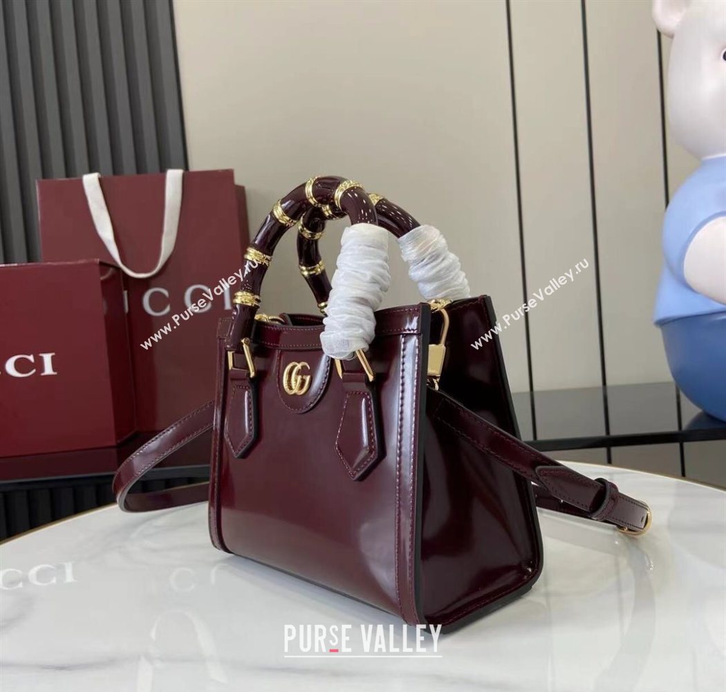 Gucci Diana Leather small tote bag Ancora Red 2025 832936 (XLU-250630131)