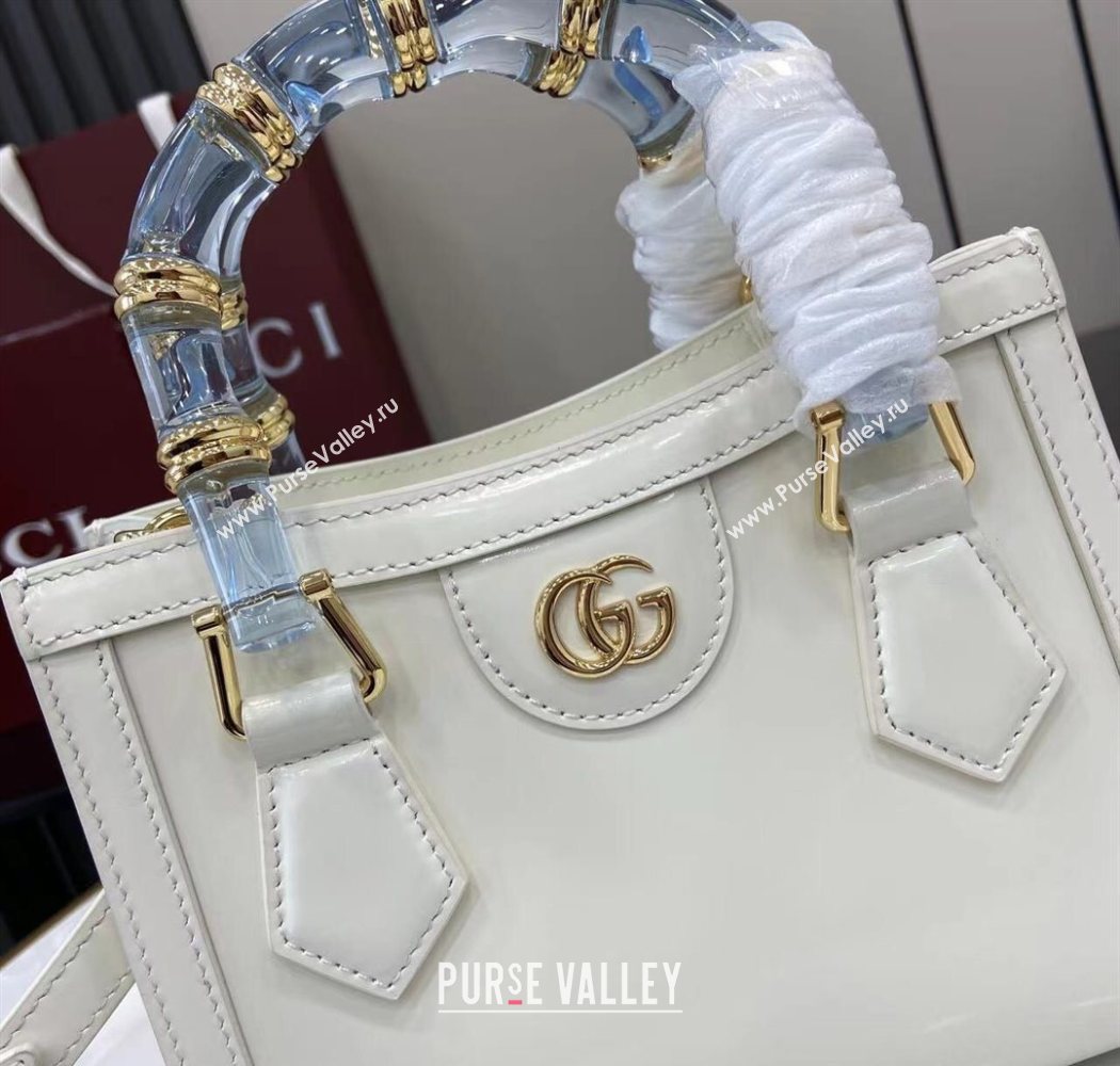 Gucci Diana Leather small tote bag White 2025 832936 (XLU-250630136)
