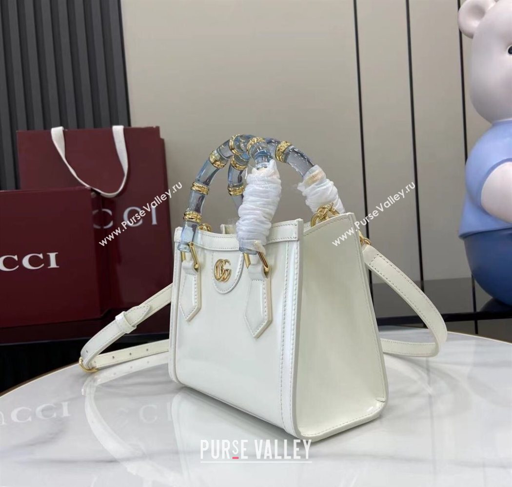Gucci Diana Leather small tote bag White 2025 832936 (XLU-250630136)