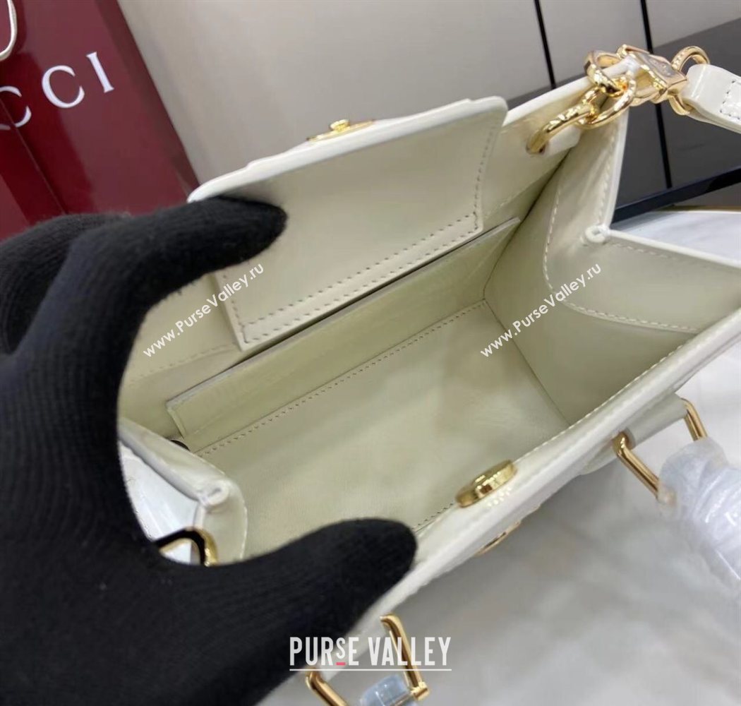 Gucci Diana Leather small tote bag White 2025 832936 (XLU-250630136)