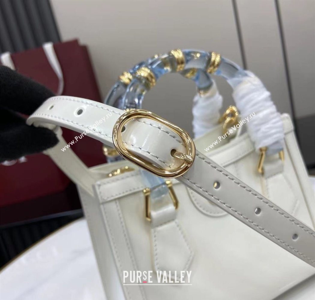 Gucci Diana Leather small tote bag White 2025 832936 (XLU-250630136)