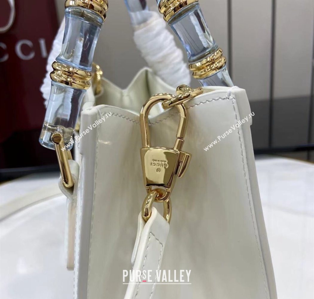 Gucci Diana Leather small tote bag White 2025 832936 (XLU-250630136)