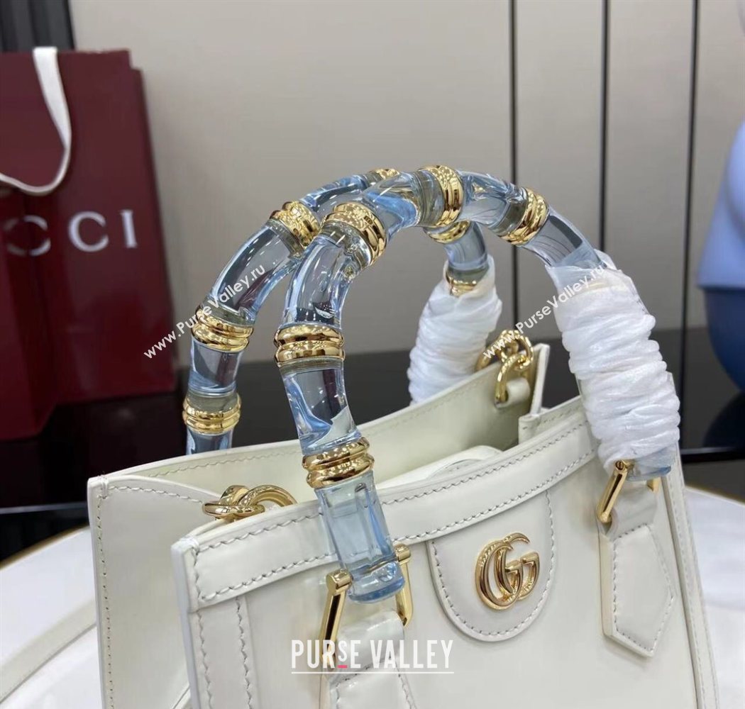 Gucci Diana Leather small tote bag White 2025 832936 (XLU-250630136)