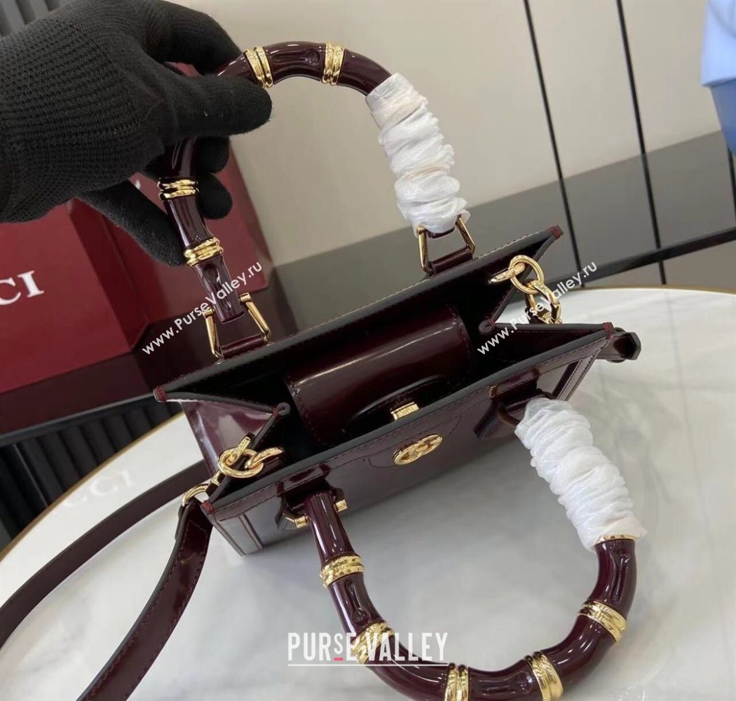 Gucci Diana Leather small tote bag Ancora Red 2025 832936 (XLU-250630131)