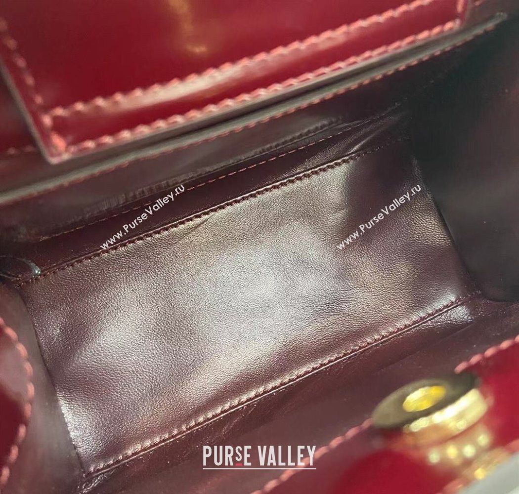 Gucci Diana Leather small tote bag Ancora Red 2025 832936 (XLU-250630131)