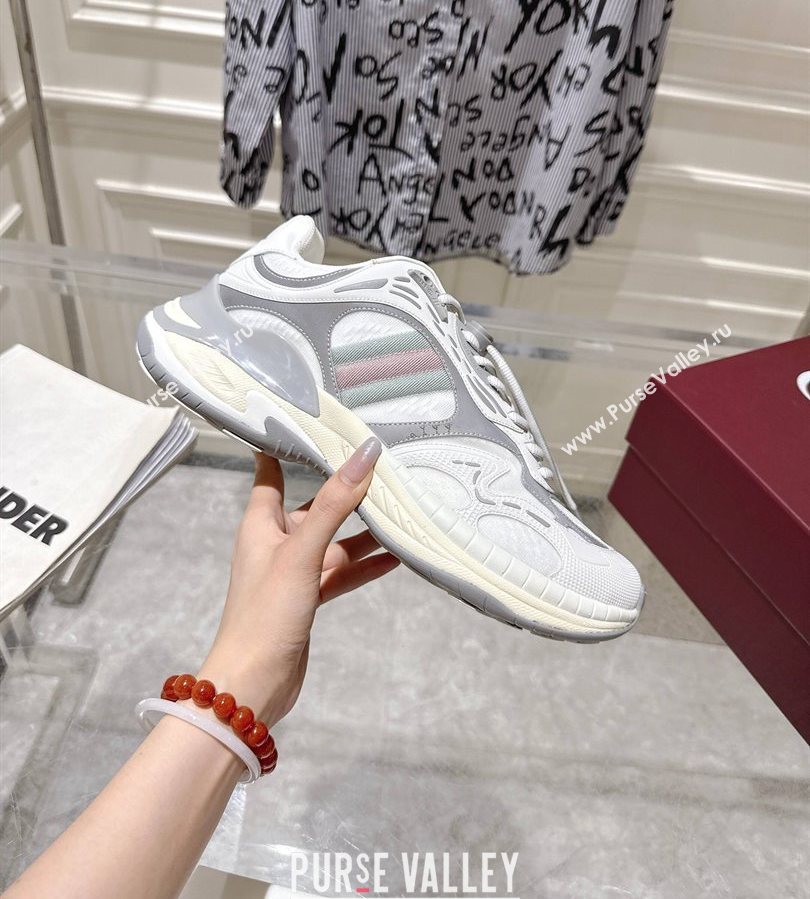 Gucci 2.0 Sneakers in Mesh and Leather Grey/White 2025 816489 (MD-250712003)