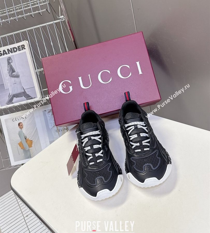 Gucci CUB3D Sneakers in Mix and Leather Black 2025 828059 (MD-250712005)