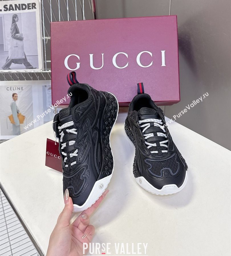 Gucci CUB3D Sneakers in Mix and Leather Black 2025 828059 (MD-250712005)