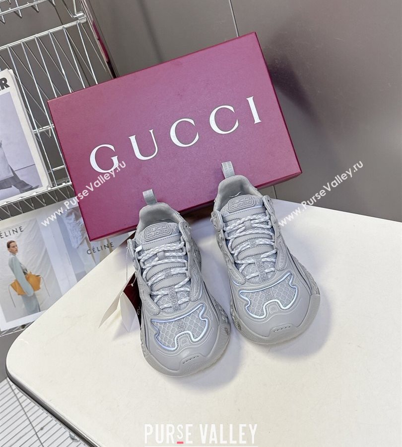 Gucci CUB3D Sneakers in Mix and Leather Grey 2025 828059 (MD-250712006)