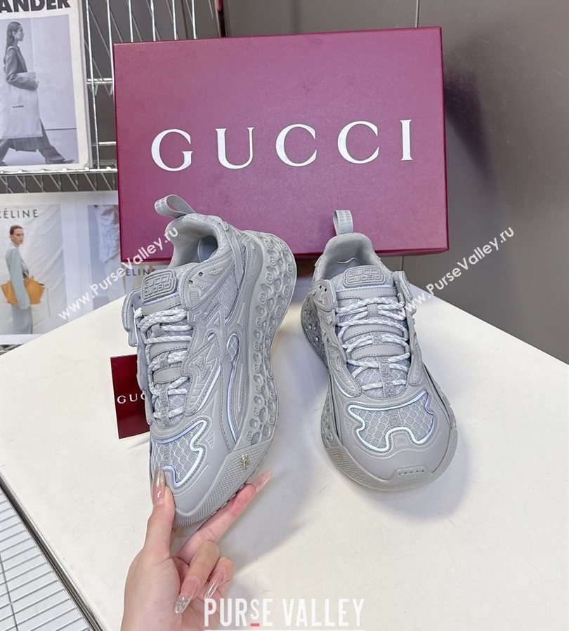 Gucci CUB3D Sneakers in Mix and Leather Grey 2025 828059 (MD-250712006)