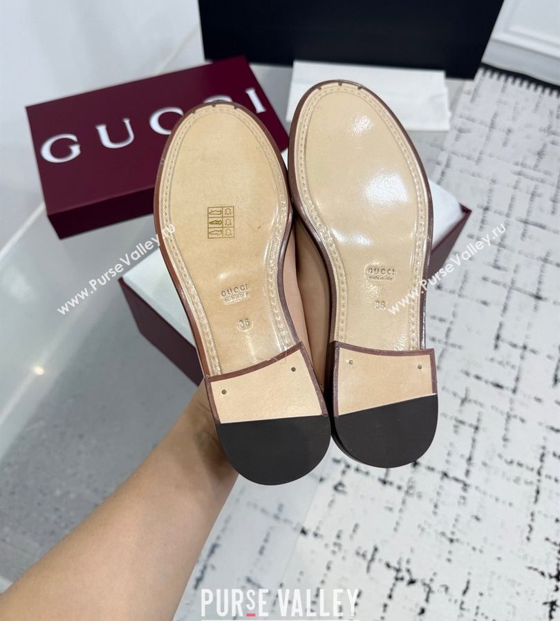 Gucci Gigi Loafers in Suede with Horsebit Nude Pink 2025 832633 (KER-250712027)